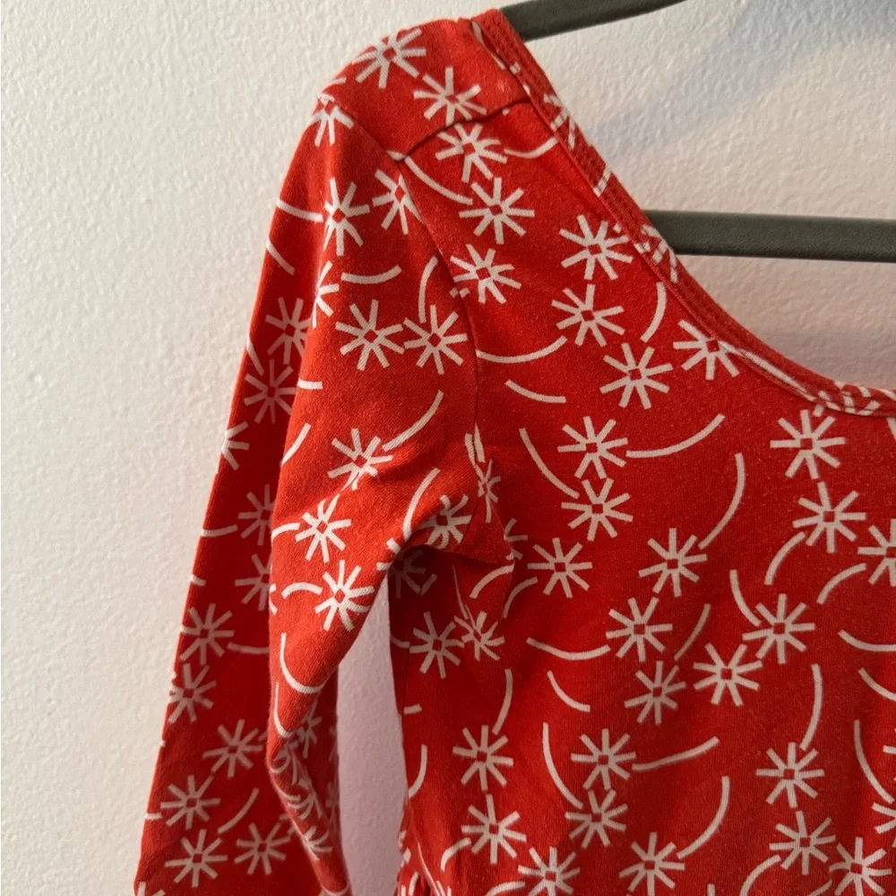 Dark orange ballet dress long sleeves - Alice + Ames size 6 - Picture 2 of 4